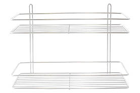 Полиця для ванної FZB 110 x 400 x 250 мм x 2 пряма нержавейка (9A164)