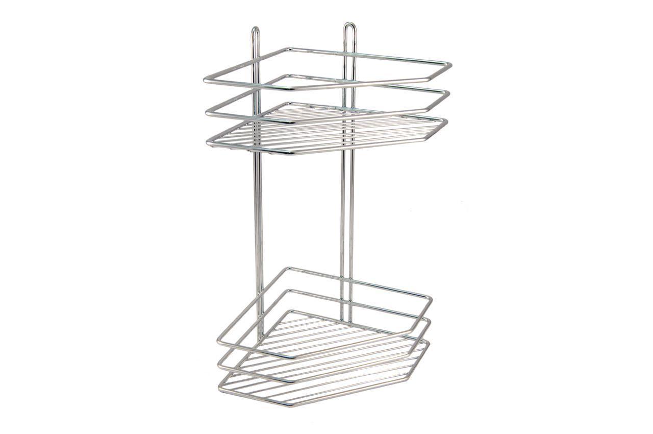 Полиця для ванної FZB 200 x 340мм кутова подвійна (9A126-001), фото 1