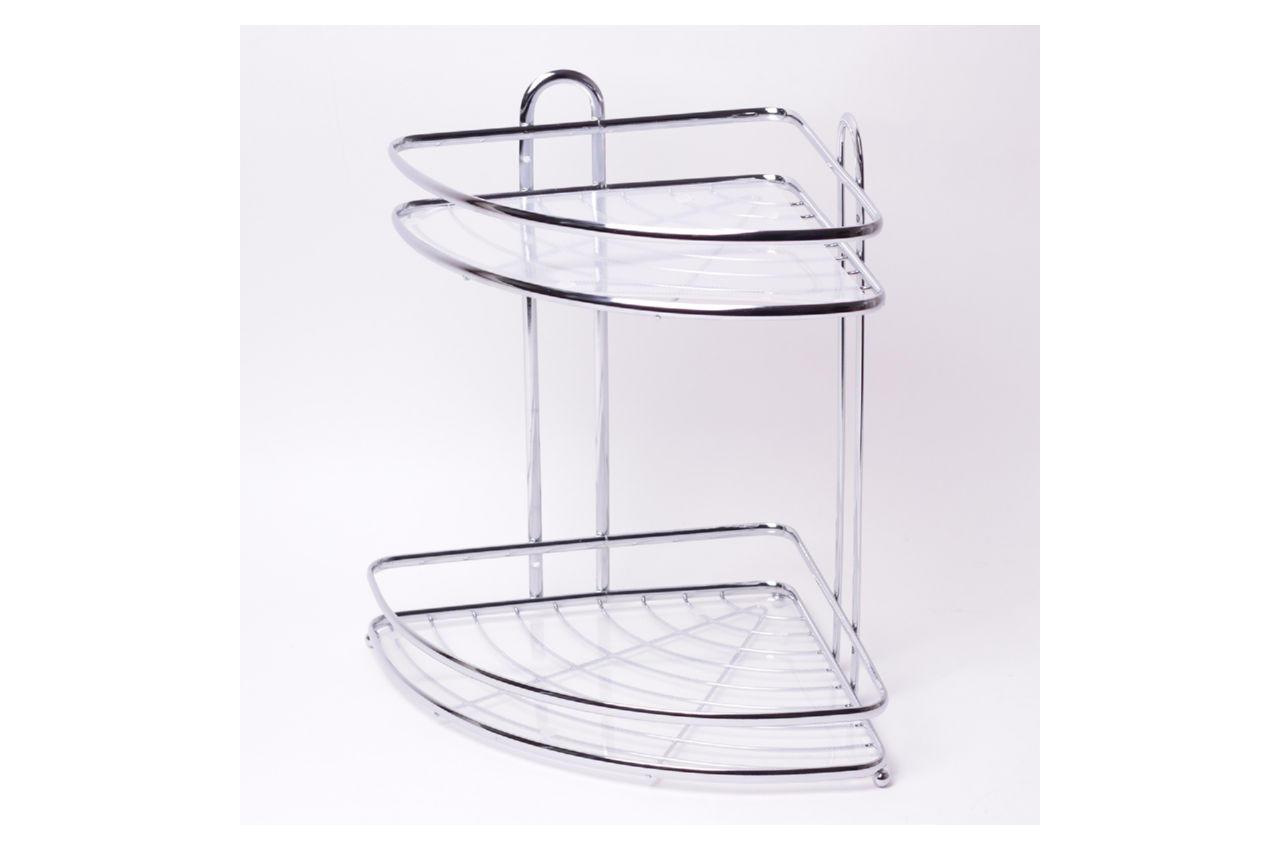 Полиця для ванної Besser 250 x 250 x 335 мм кутова подвійна (0436E), фото 1