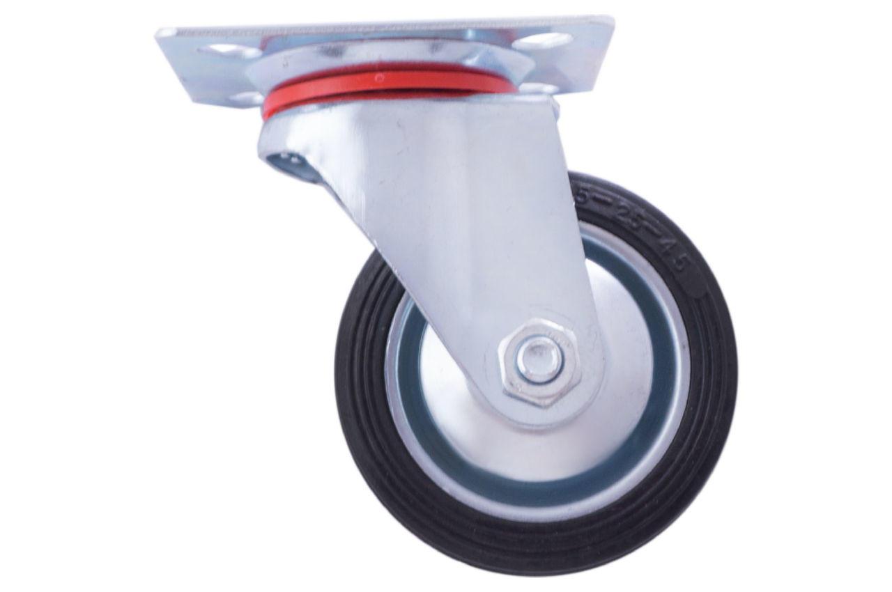 Опора колісна FZB 75 мм платформа чорна (3-070-004), фото 1