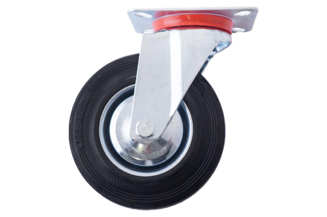 Опора колісна FZB 125 мм платформа Чорна (3-070-002), фото 1