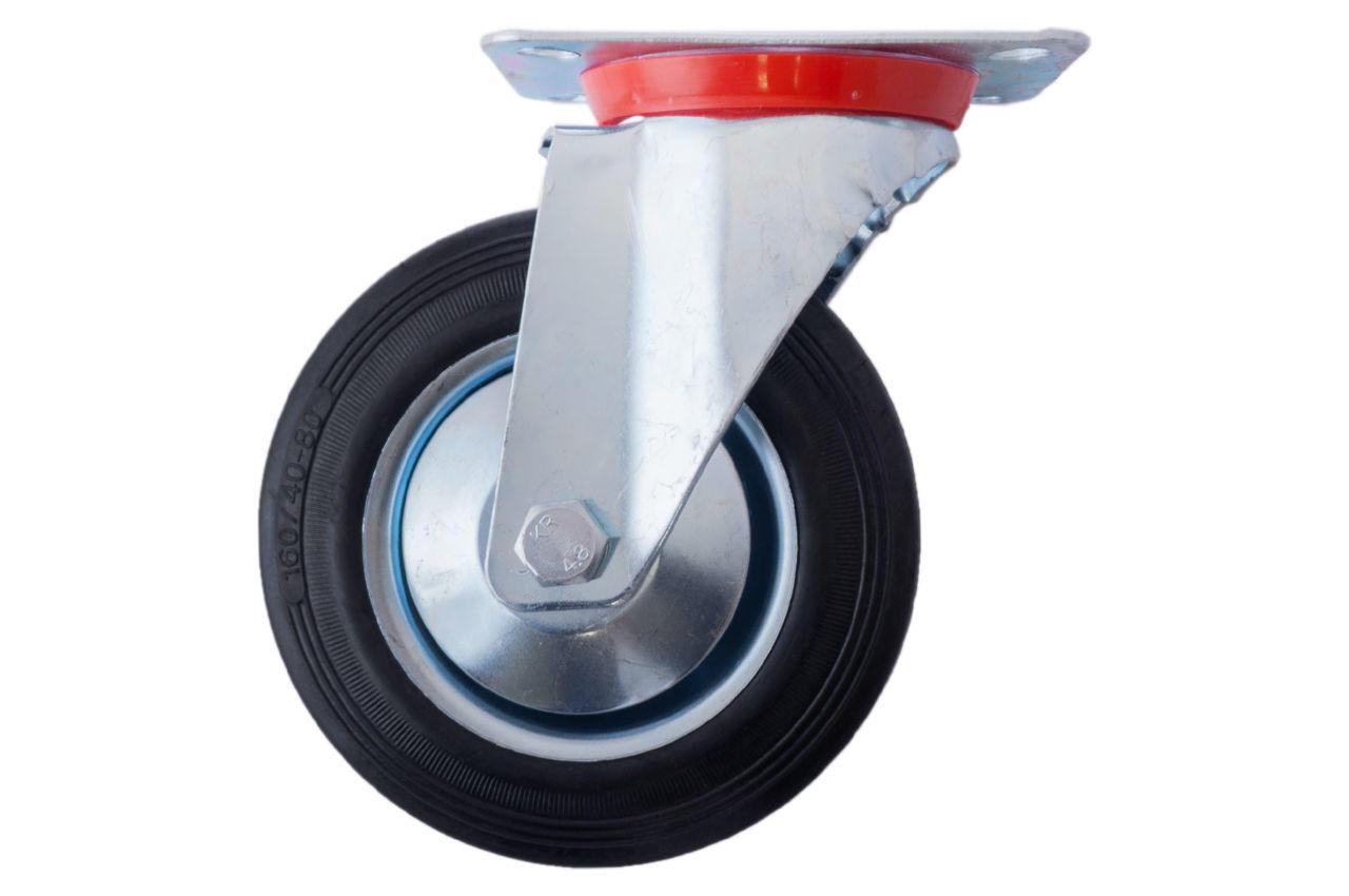 Опора колісна FZB 150 мм платформа Чорна (3-070-003), фото 1