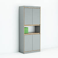 Офисный шкаф БШ-2 (600x400x1960) Серый/Дуб Сонома Гамма стиль