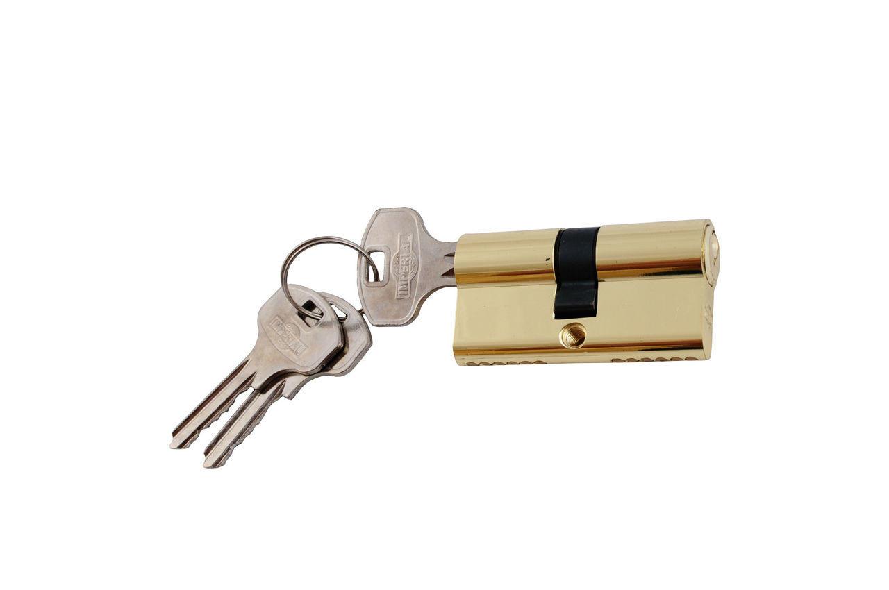 Циліндр англійська Imperial ZN 60 мм 30/30 3 ключа к/к РВ (цинк) (ZN 60 30/30 3K PB), фото 1