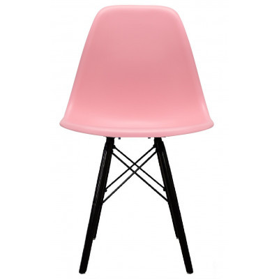 Стілець обідній пластиковий СДМ-Груп Тауер Вуд ніжки чорні, рожевий, фото 1