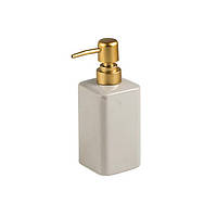 Диспенсер для жидкого мыла из керамики емкость 320 мл, пресс-бутылка для лосьона в ванную комнату, Серый