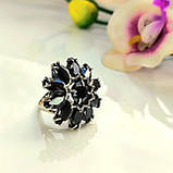 Срібна каблучка у формі квітки, фото 7