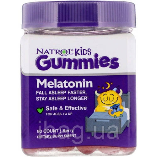 Мелатонин для сна Natrol Kids Melatonin Ages 4 And Up 90 Chewable Tabs ...
