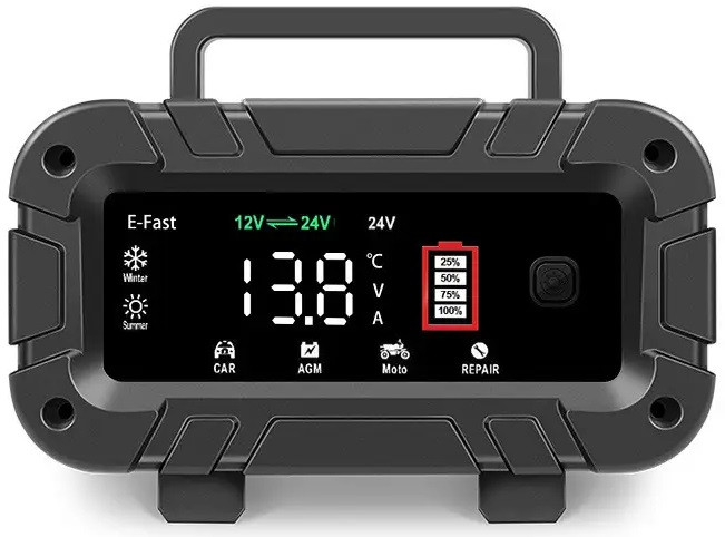 Автомобільний зарядний пристрій E-fast TK-700 7-й Ступені 12 V / 24 V 12 V 10 A / 24 V 5 A, фото 1