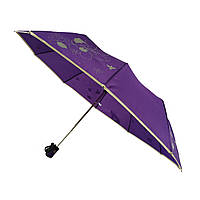 Женский зонт полуавтомат на 10 спиц, с изображением цветов, фиолетовый, 0114-6 Топ