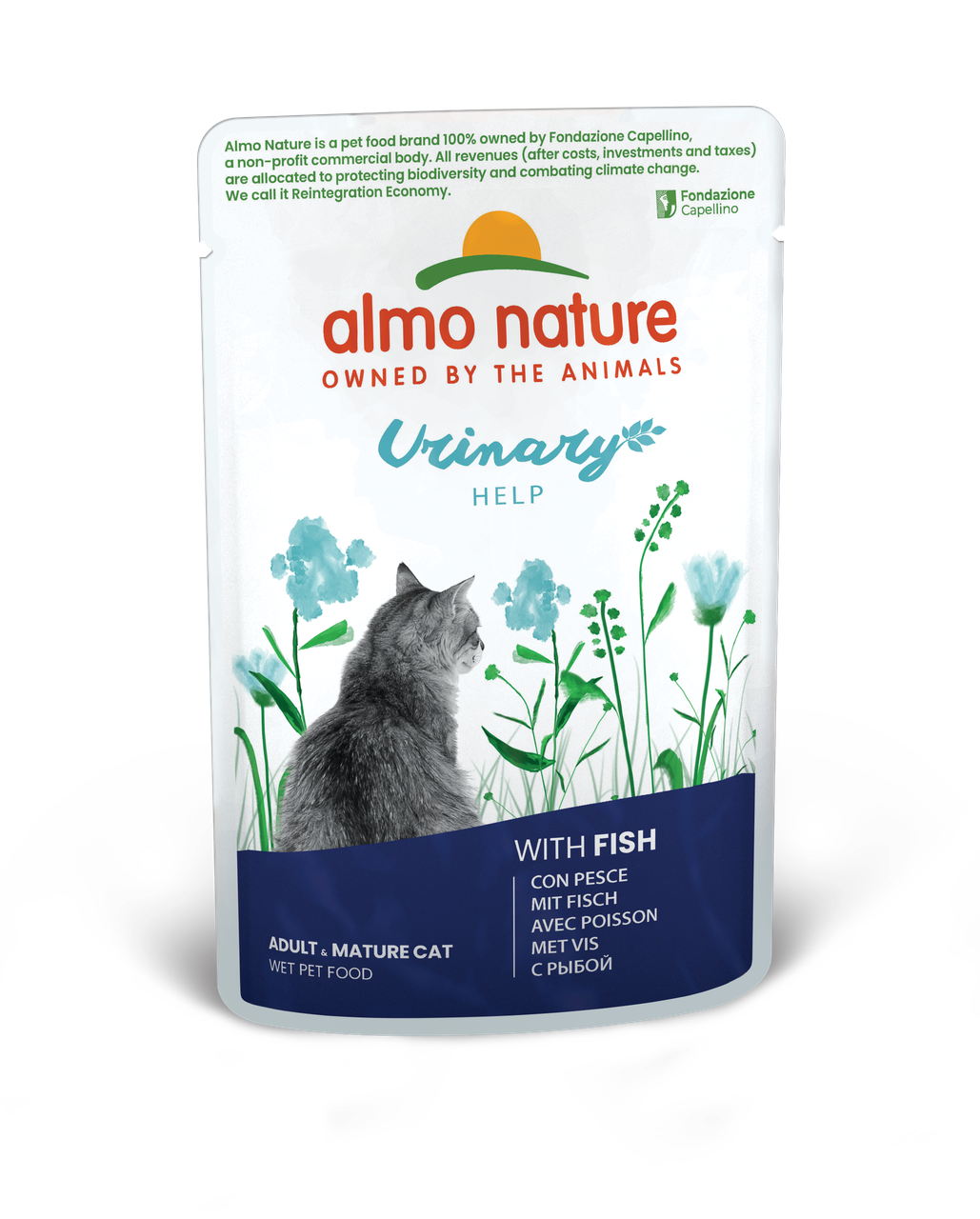 Вологий корм для профілактики сечокам'яної хвороби у котів Almo Nature (Альмо Натюр) Holistic Functional Cat з рибою 70 г