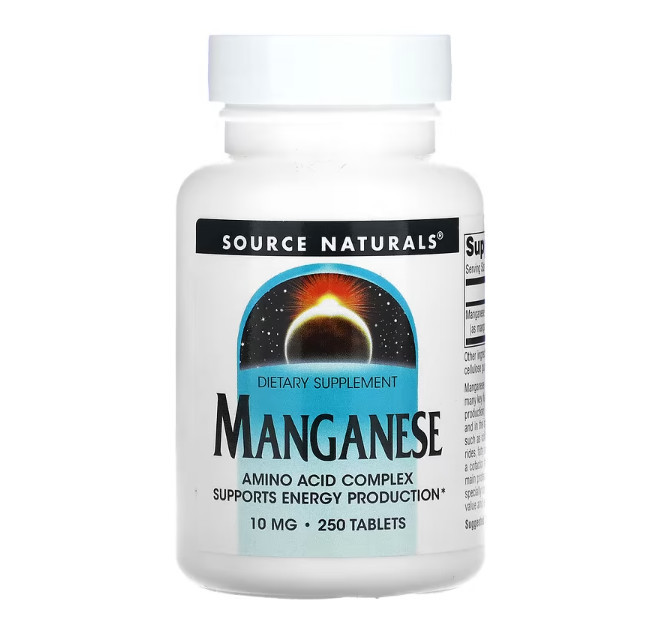 Source Naturals Manganese 10 mg 250 Tabs