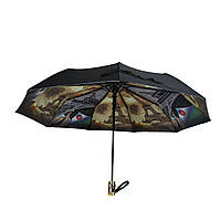 Женский зонт полуавтомат черный с двойной тканью Bellissimo 018301-1 Топ