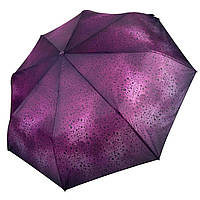 Жіноча парасоля напівавтомат "Краплі дощу" від Toprain на 8 спиць, фіолетовий, 02058-5