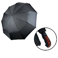 Мужской зонт полуавтомат от фирмы SL, черный, 0451-1 Топ