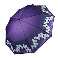Женский автоматический зонт Flagman-TheBest с орхидеями, модель "Lava", фиолетовый, 0734-8 Топ