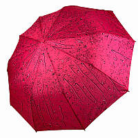 Складной женский зонт полуавтомат "Капли дождя" от SL, розовый, 497SL-4 Топ
