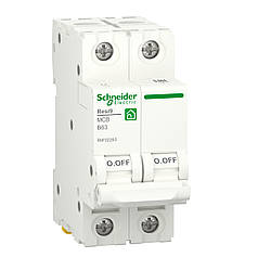 Автоматичний вимикач Schneider 2P Resi9 63A B 6kA R9F02263