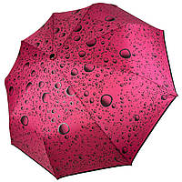 Женский зонт полуавтомат на 9 спиц антиветер с пузырями от Toprain, ярко-розовый, TR0541-7 Топ