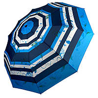 Женский зонт полуавтомат Nature на 10 спиц, от SL, голубой, 0477-6 Топ