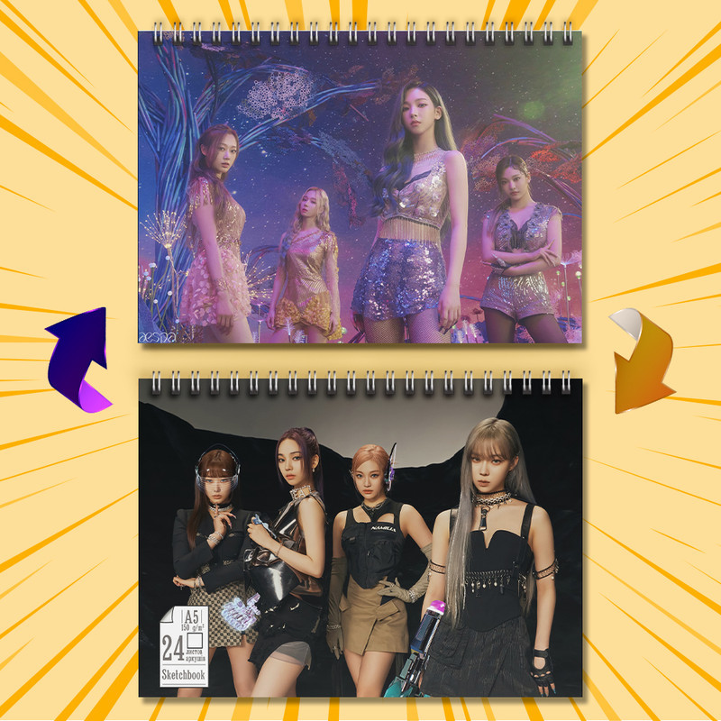 Скетчбук А5 24 л. 150 гр.м² K-Pop Aespa 007