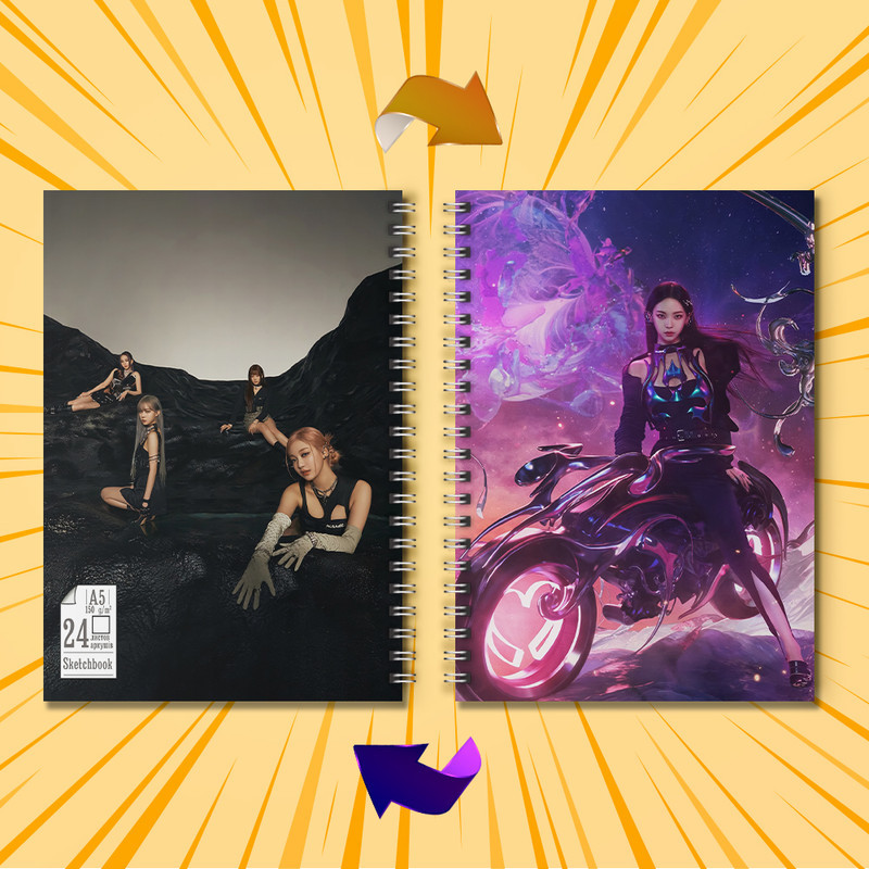 Скетчбук А5 24 л. 150 гр.м² K-Pop Aespa 008