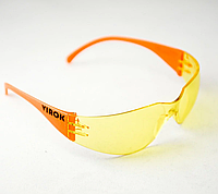 Окуляри захисні VIROK полікар+пласт,жовті ,покриття від запотівання та подряпин,відкриті (60)