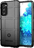 Протиударний чохол бампер Rugged Shield для Samsung Galaxy S20 FE чорний гумовий
