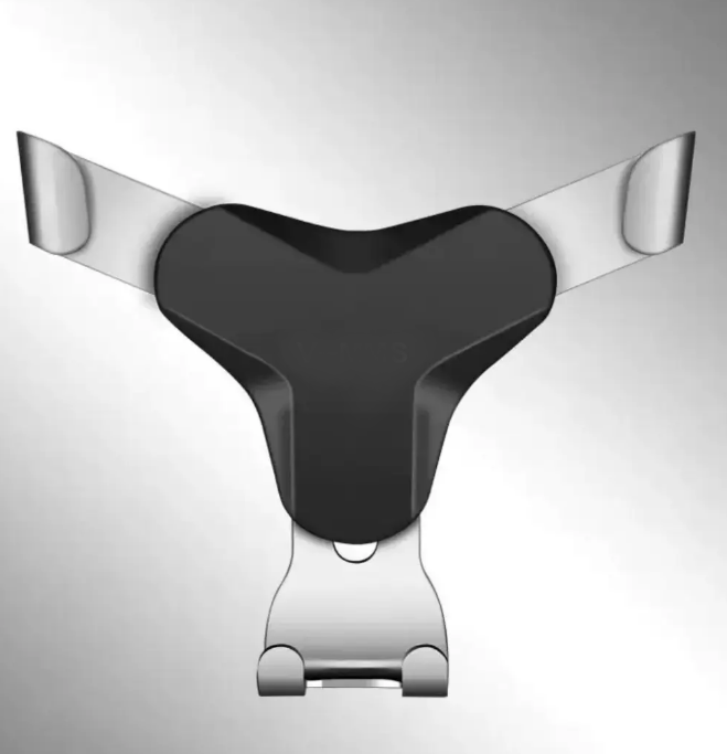 Універсальний тримач для телефону автомобіль в дефлектор «Compact» (сіро-чорний)