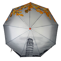 Женский зонт полуавтомат на 9 спиц, антиветер, желтый, Toprain0544-5 Топ