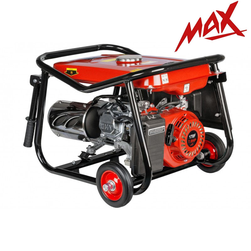 Бензиновий генератор Max MXGG30 [3.0кВт - 3.2кВт / AVR / Вихід 12 В] (100% Coopper - Мідь)