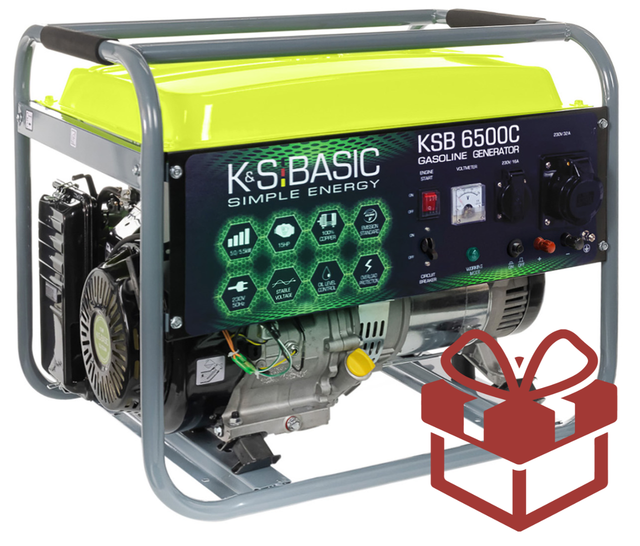 Бензиновый генератор «K&S Basic» KSB 6500C, (04585) - фото 1 - id-p1997393808