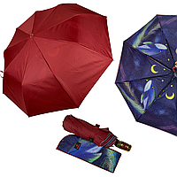 Женский зонт полуавтомат с двойной тканью Bellissimo, бордовый, 018301S-2 Топ