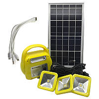 Многофункциональный Фонарь EURONET 107 Solar Light, 3x1W COB, 12000mAh, 2x32650, FM, SD карта