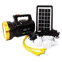 Фонарь Digital Light Kit 5V COB WXH-X9A, Многофункциональный, Солнечная Панель, 3 Лампочки
