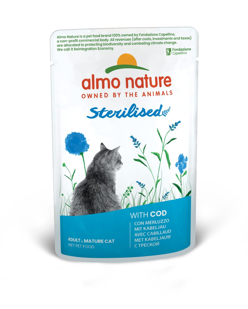 Вологий корм для стерилізованих кішок Almo Nature (Альмо Натюр) Holistic Functional Cat з тріскою 70 г