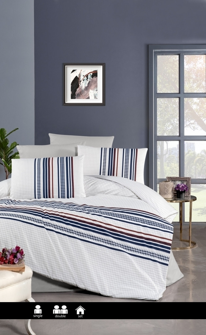 Півтораспальна Турецька Постільна Білизна First Choice Line Ранфорс 160х220см, фото 1