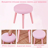Туалетний столик + табуретка В-084 рожевий, фото 6