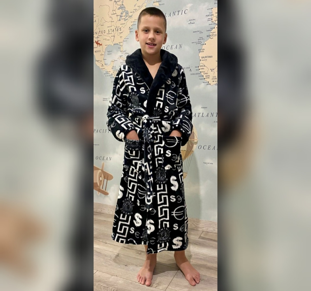 Дитячий теплий халат для хлопчика, фото 1