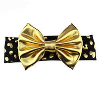 Пов'язка на голову дитяча з бантом one size леопардовий