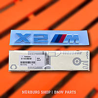Шильдик эмблема X2M на багажник BMW F39 логотип наклейка хром