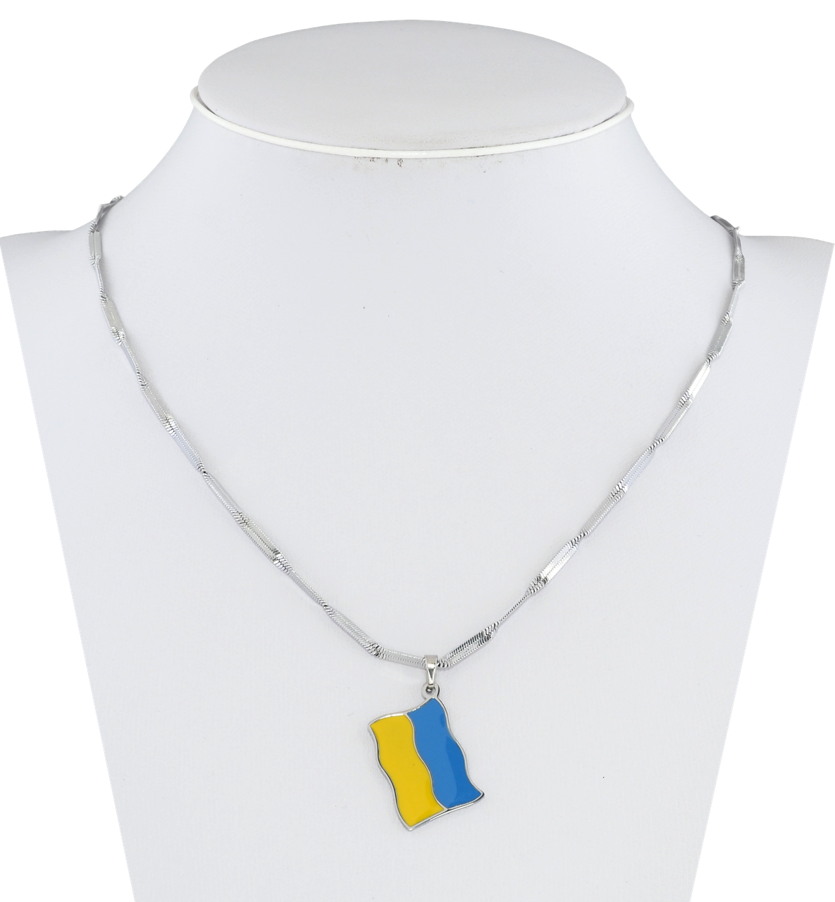 Кулон Xuping Родій на ланцюжку (202970) "Прапор України" довжина 43см х 2мм