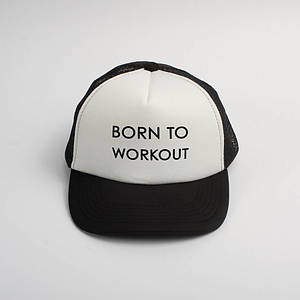 Кепка "Born to workout", Білий, White, англійська