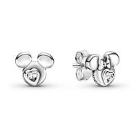 Серебряные Серьги-Гвоздики Пандора Disney Силуеты Микки И Минни Маусов 299258