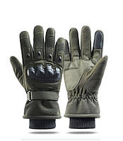 Тактические теплые зимние перчатки с подкладкой из искусственного меха