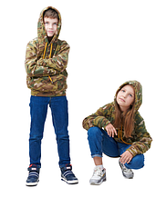 Худі дитяча флісова ARMY KIDS камуфляж Мультикам, фото 5
