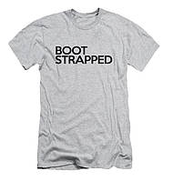 Футболка мужская "Boot Strapped", Сірий, XL (30 х 39 см), Gray, англійська