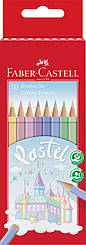 Олівці кольорові Faber-Castell Pastel тригранні 10 кольорів, пастельні відтінки, 111211