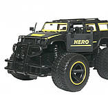 Велика машинка джип позашляховик на радіокеруванні з підсвічуванням фар амортизаторами і дверима що відкриваються, фото 2