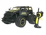 Велика машинка джип позашляховик на радіокеруванні з підсвічуванням фар амортизаторами і дверима що відкриваються, фото 6